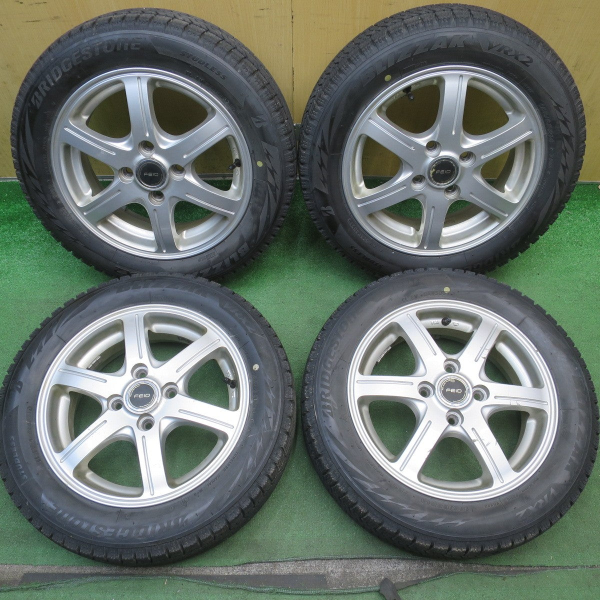 4本価格◎スタッドレス 155/65R14 ブリヂストン ブリザック VRX2 FEID G6 フェイド 14インチ PCD100/4H◎6072905NJス