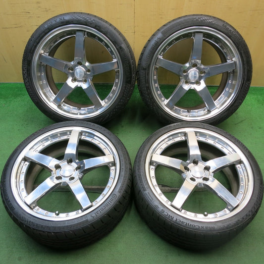 バリ溝！キレイ！9.5分★WORK GNOSIS GR3 255/35R20 285/35R20 コンチネンタル マックスコンタクト MC6 20インチ ワーク グノーシス PCD114.3/5H★5091112HAノ