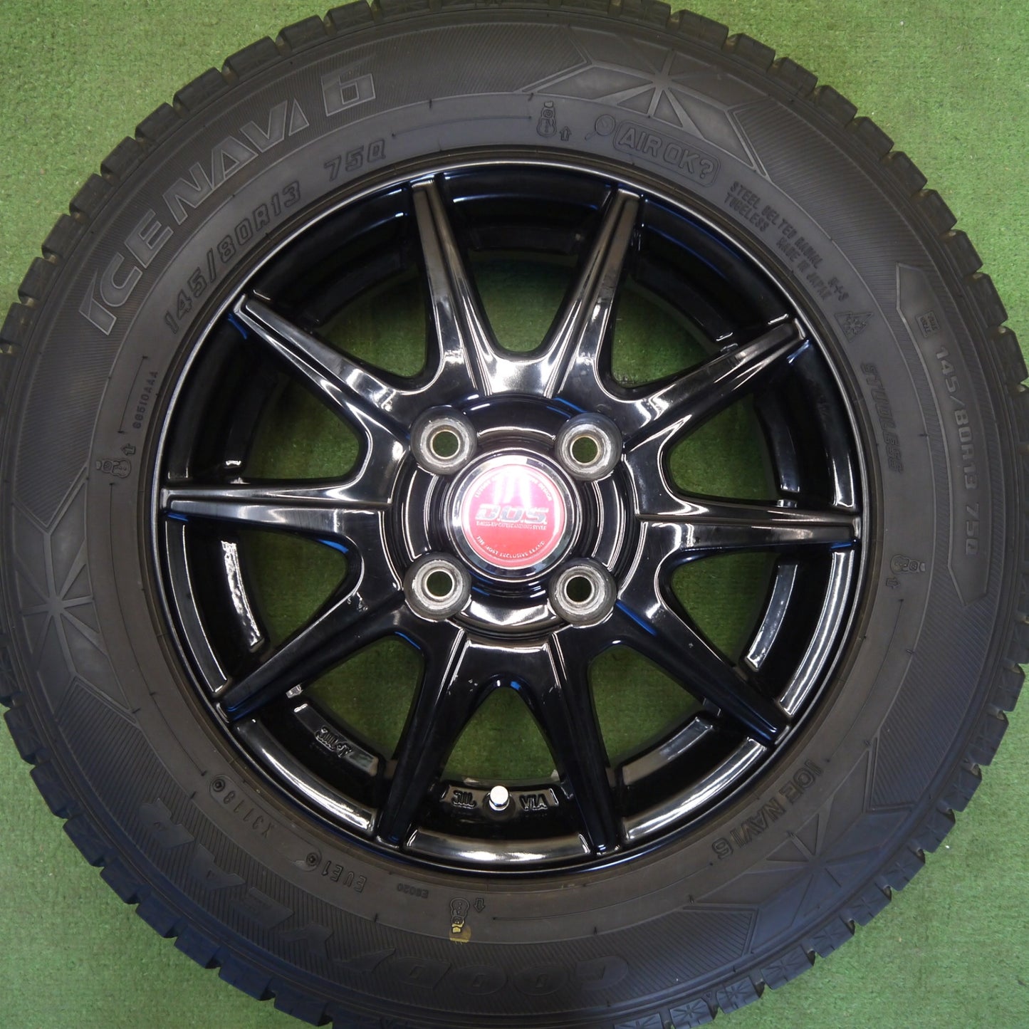 4本価格★スタッドレス 145/80R13 グッドイヤー アイスナビ6 D.O.S. DOS 13インチ PCD100/4H★6042001Hス