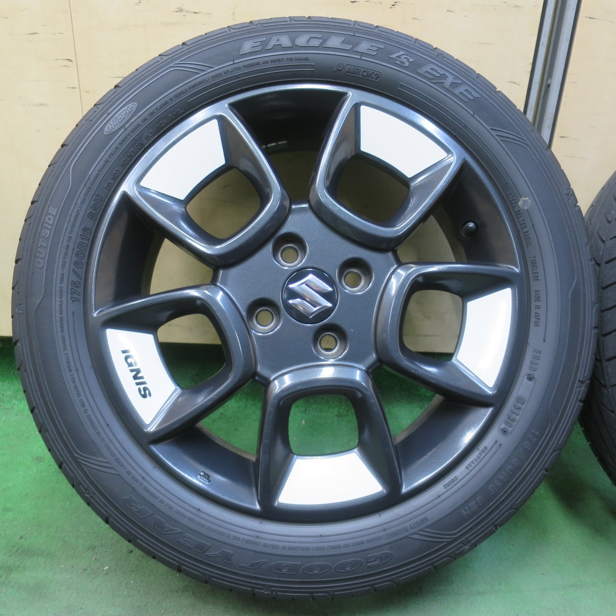 キレイ！ホイールアクセント付き★スズキ イグニス クロスビー 純正 175/60R16 グッドイヤー イーグル LS EXE 16インチ PCD100/4H★6031210イノ