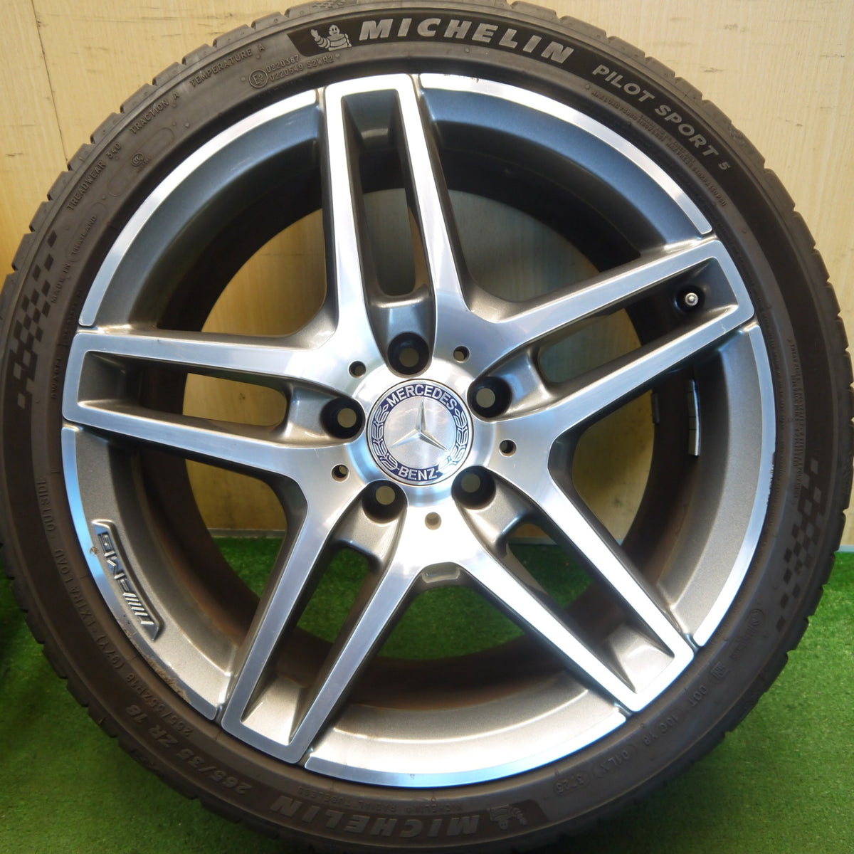 4本価格！23年◎ベンツ Eクラス W212 純正 AMG 245/40R18 265/35R18 ミシュラン パイロット スポーツ5 18インチ PCD112/5H◎6092505Hノ