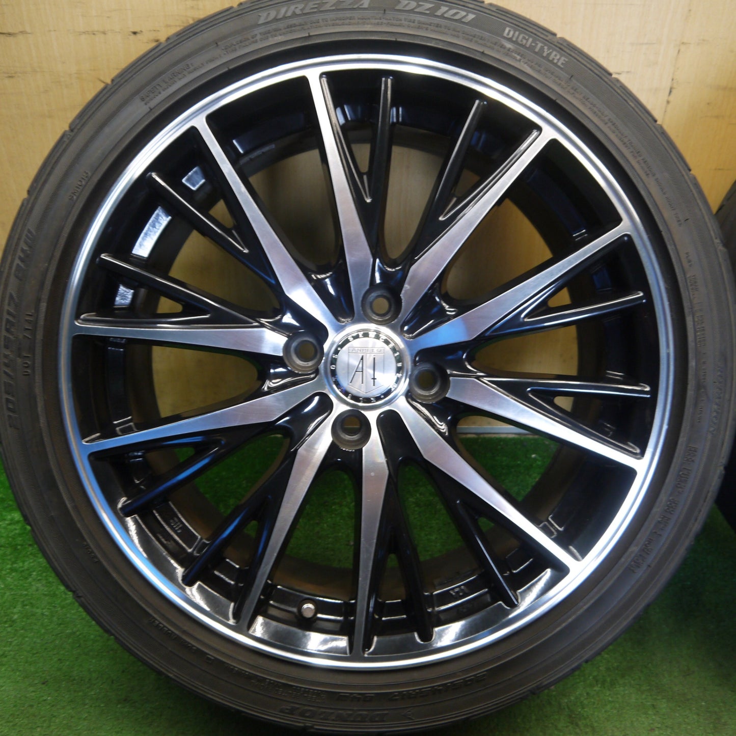 キレイ◎ANHELO CORAZON 205/45R17 ダンロップ DIREZZA DZ101 アネーロ コラソン 17インチ PCD100/4H◎6061912Hノ