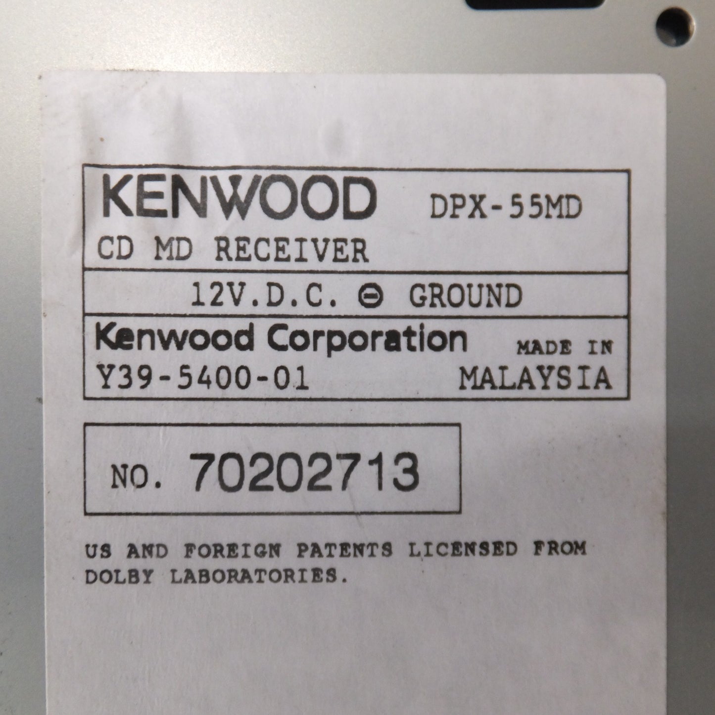 [送料無料] ★ケンウッド KENWOOD カーオーディオ 2DIN コンポ CD MD RECEIVER DPX-55MD[78]★