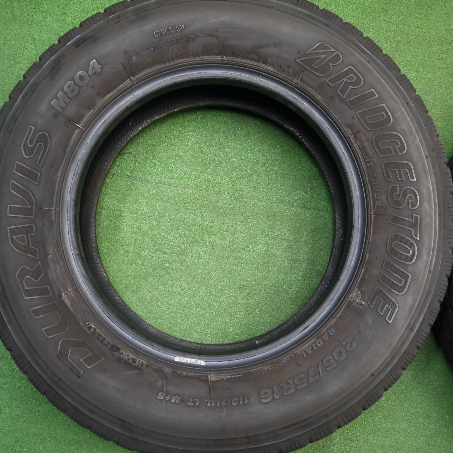 バリ溝！21年！9分！6本★トラック バス タイヤ 205/75R16 113/111L ブリヂストン デュラビス M804 ミックス オールシーズン 16インチ★5121504Hノタ