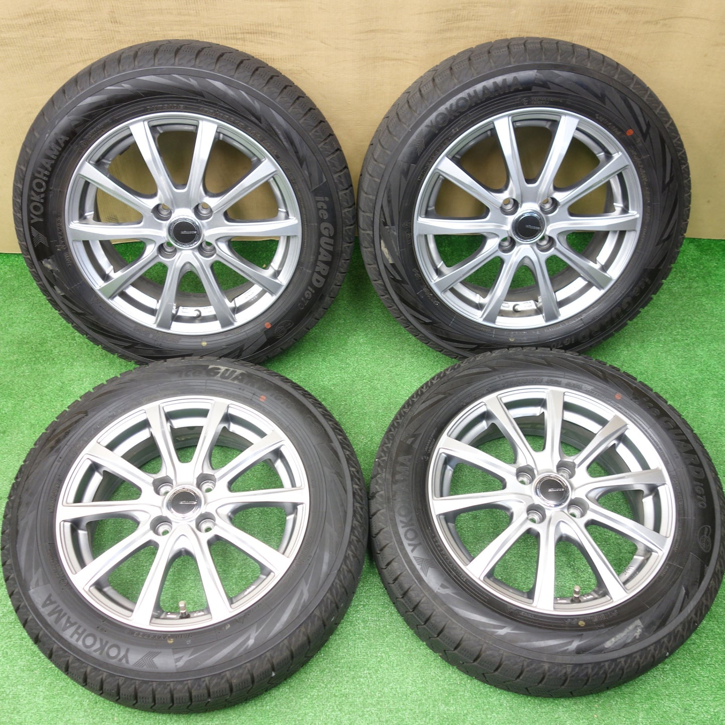 バリ溝！23年！キレイ！9.5分★スタッドレス 175/65R15 ヨコハマ アイスガード iG70 MiLLOUS VX ミルアス 15インチ PCD100/4H★5121404KTス