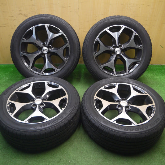 [送料無料] バリ溝！9.5分★スバル SJ フォレスター 純正 225/55R18 ヨコハマ ジオランダー CV G058 18インチ PCD100/5H★5021402Hノ