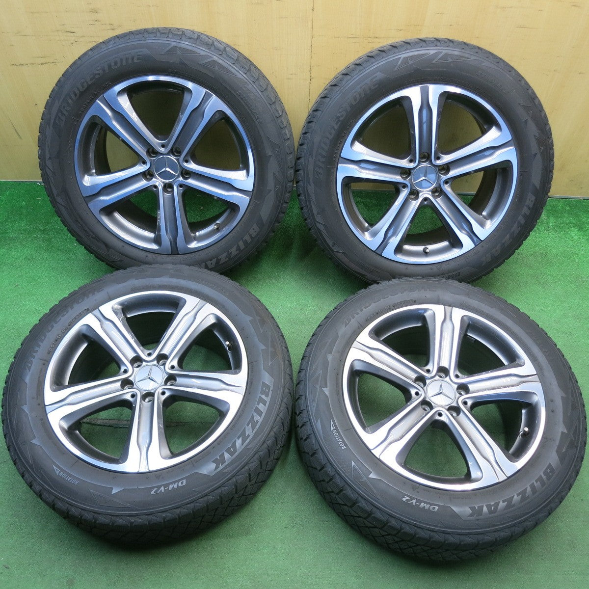 4本価格★ベンツ GLC クラス X253 純正 235/60R18 スタッドレス ブリヂストン ブリザック DM-V2 18インチ PCD112/5H★6042304HAス