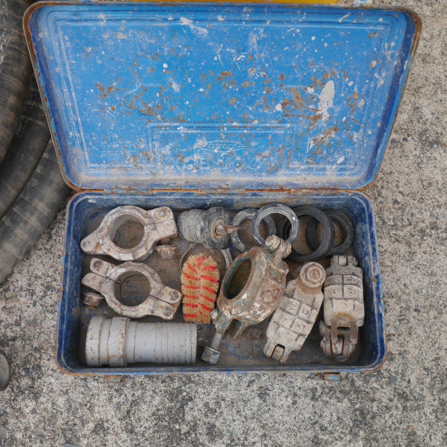 【岐阜発 直接引取限定】付属品付き☆大一 モルタル ポンプ 形式 不明 ホース ホッパー付き 生 コンクリート かくはん 撹拌 機 土方 建築 現状品☆