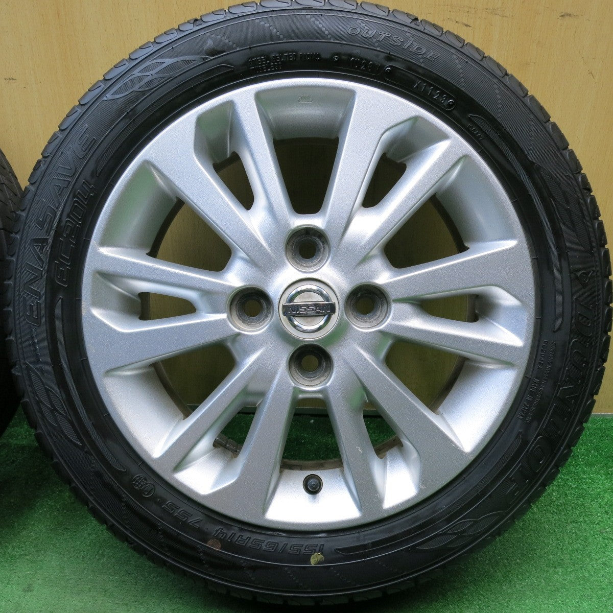 バリ溝！24年！8.5分★日産 デイズ ルークス 純正 155/65R14 ダンロップ エナセーブ EC204 ブリヂストン NEWNO 14インチ PCD100/4H★5062802HAノ