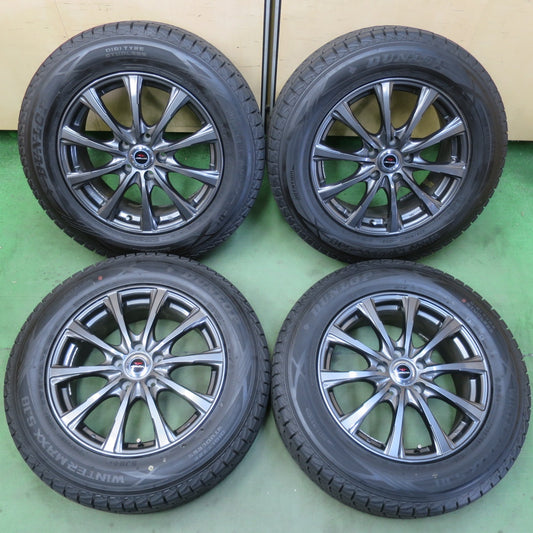 バリ溝！24年！キレイ！9.5分★スタッドレス 225/65R17 ダンロップ ウインターマックス SJ8 SJ8+ AIRNOVA エアノヴァ 17インチ PCD114.3/5H★6041803イノ