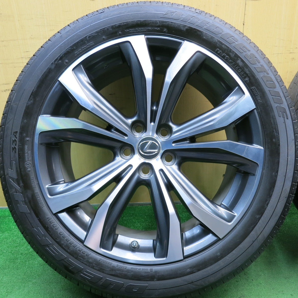 センサー付！バリ溝！21年！9分★レクサス RX バージョンL 純正 235/55R20 ブリヂストン デューラー H/L 33A 20インチ PCD114.3/5H★5071904HAノ