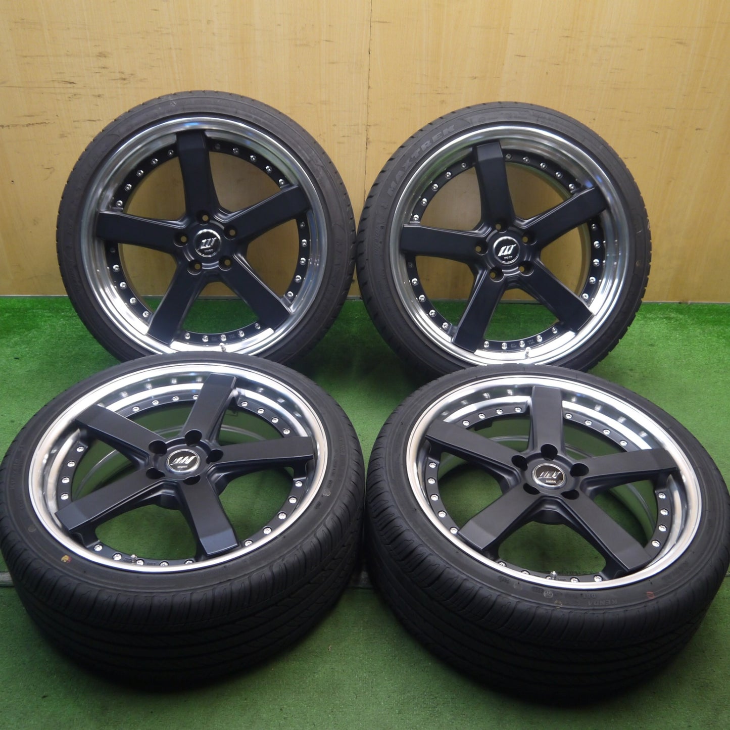 バリ溝！23年！キレイ！9分★WORK ZEAST ST2 ZE2 225/40R19 245/35R19 ケンダ KR32 Kuavela SL マックストレック MAXIMUS M1 ワーク ジースト PCD114.3/5H★5071401Hノ