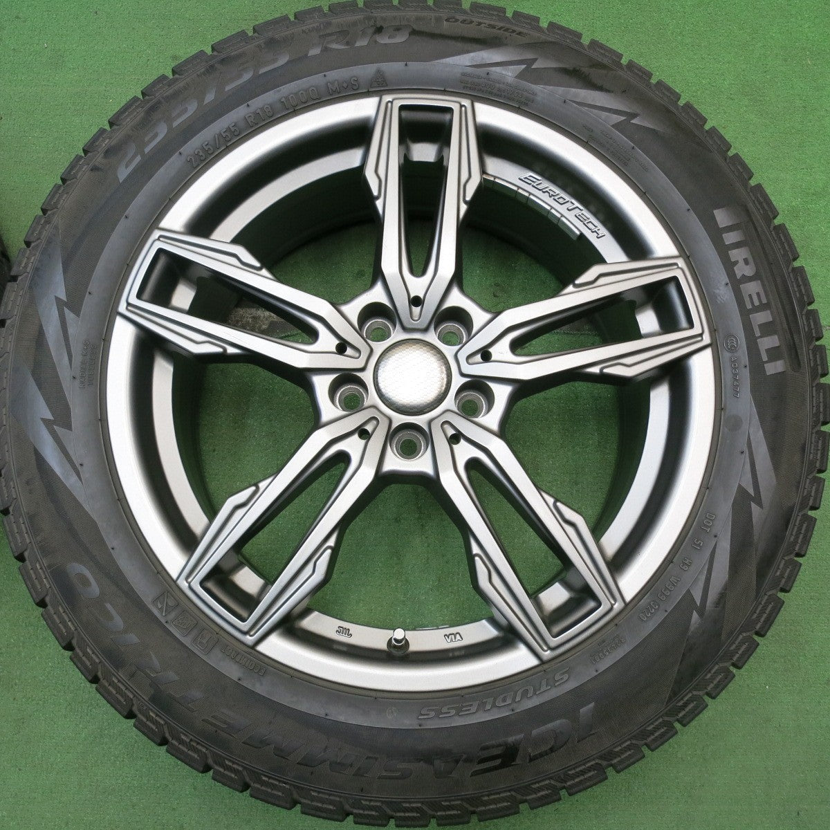 キレイ★ボルボ 等 EUROTECH GAYA ELISI 235/55R18 スタッドレス ピレリ アイスアシンメトリコ ユーロテック ガヤ エリージ 18インチ PCD108/5H★5071306HAス