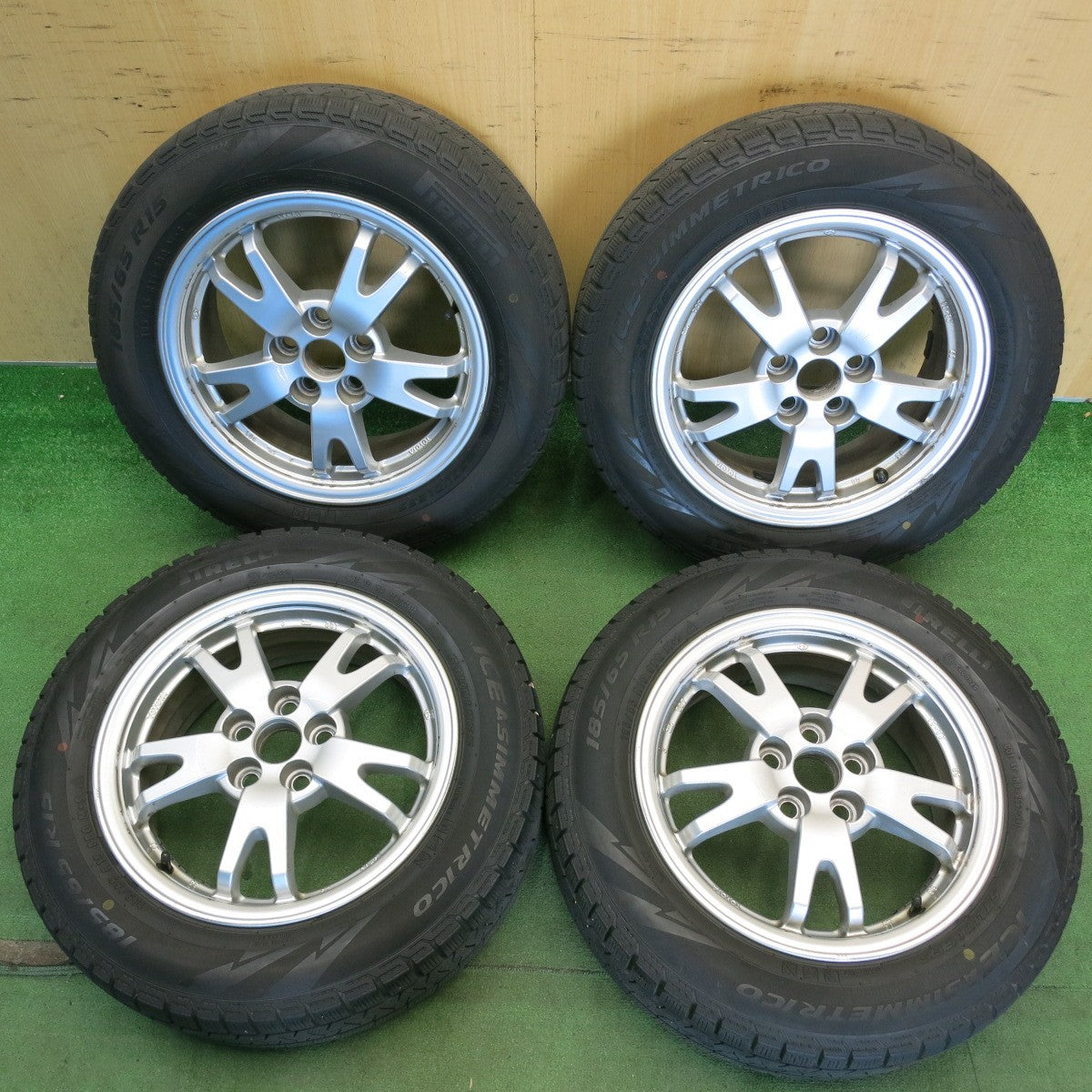 4本価格★トヨタ 30系 プリウス 純正 185/65R15 スタッドレス ピレリ アイスアシンメトリコ 15インチ PCD100/5H★6061103HAス