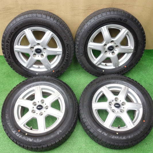 バリ溝！24年！ほぼ10分★スタッドレス 195/65R15 オートバックス ノーストレック N5 TOPRUN トップラン 15インチ PCD114.3/5H★5121410KTス