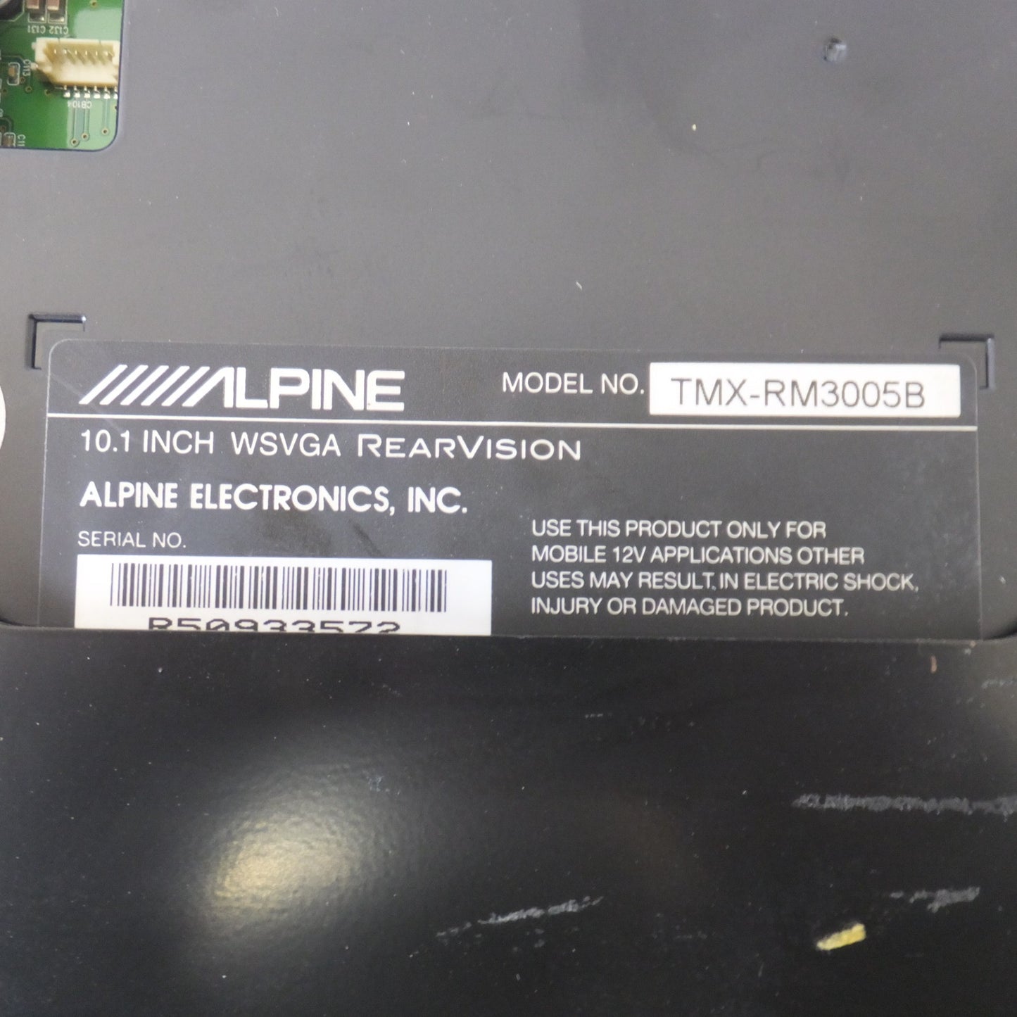 [送料無料] ★アルパイン ALPINE 10.1incWSVGA フリップダウンリアビジョン TMX-RM3005B(97)★