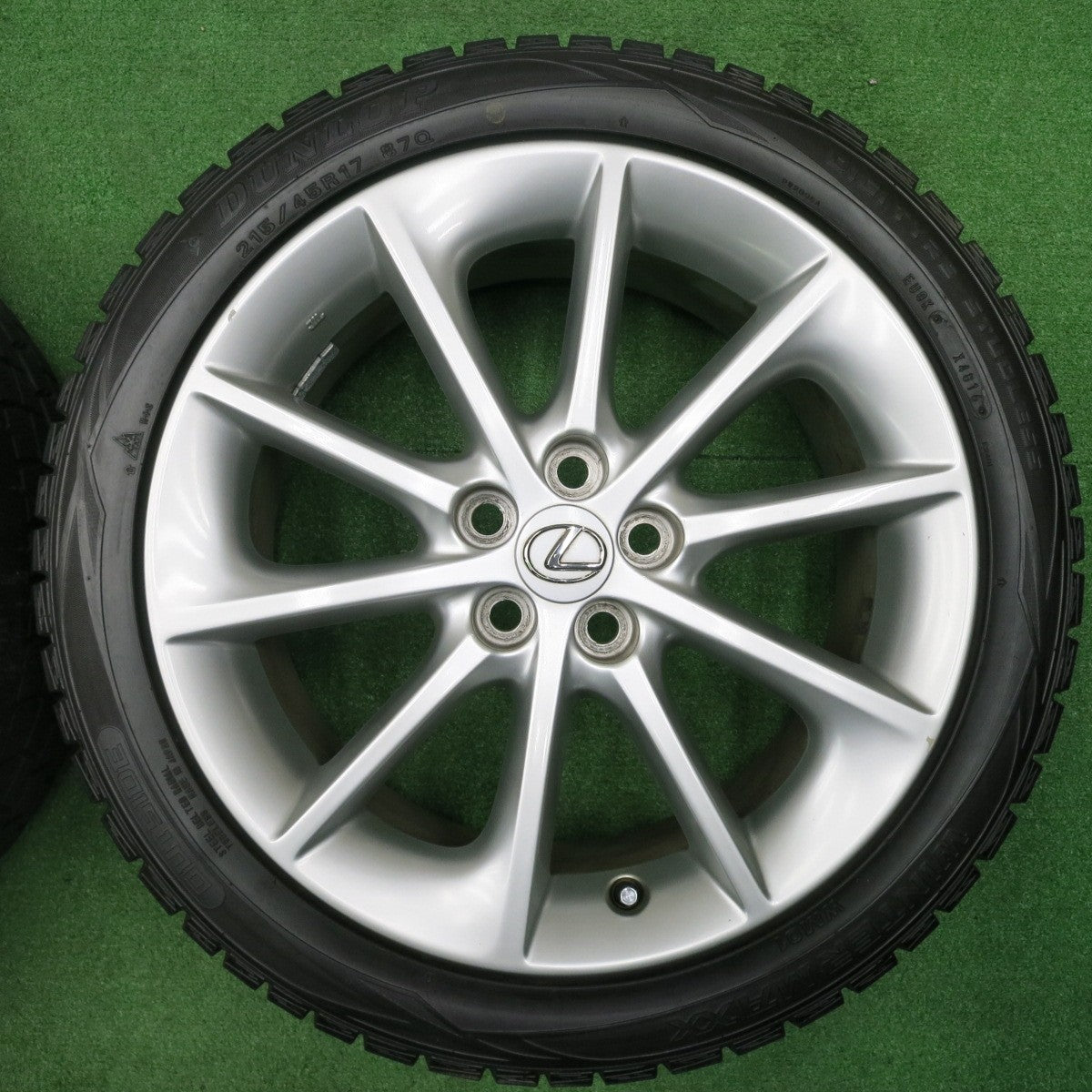 [送料無料] バリ溝！8.5分★レクサス CT バージョンL 純正 215/45R17 スタッドレス ダンロップ ウインターマックス WM01 17インチ PCD100/5H★4111803NJス