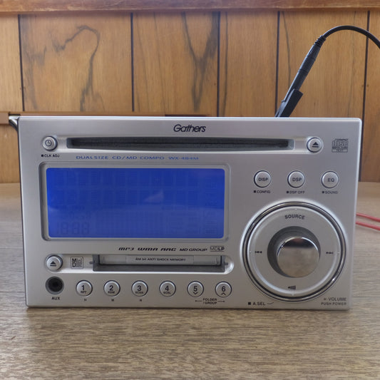 [送料無料] ★ケンウッド KENWOOD ホンダ 純正 デュアルサイズCD/MDコンポ Gathers WX-484M 08A00-4K0-250 12V.D.C.★