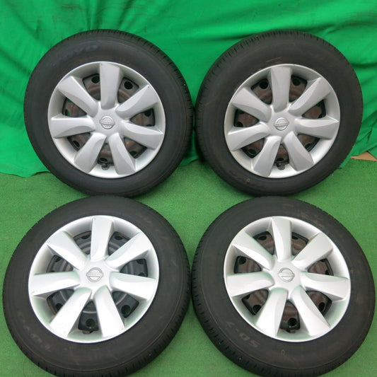 *送料無料* 超バリ溝！22年！ほぼ10分★日産 マーチ 純正 スチール 165/70R14 トーヨー SD-7 14インチ PCD100/4H★4043002ナノ