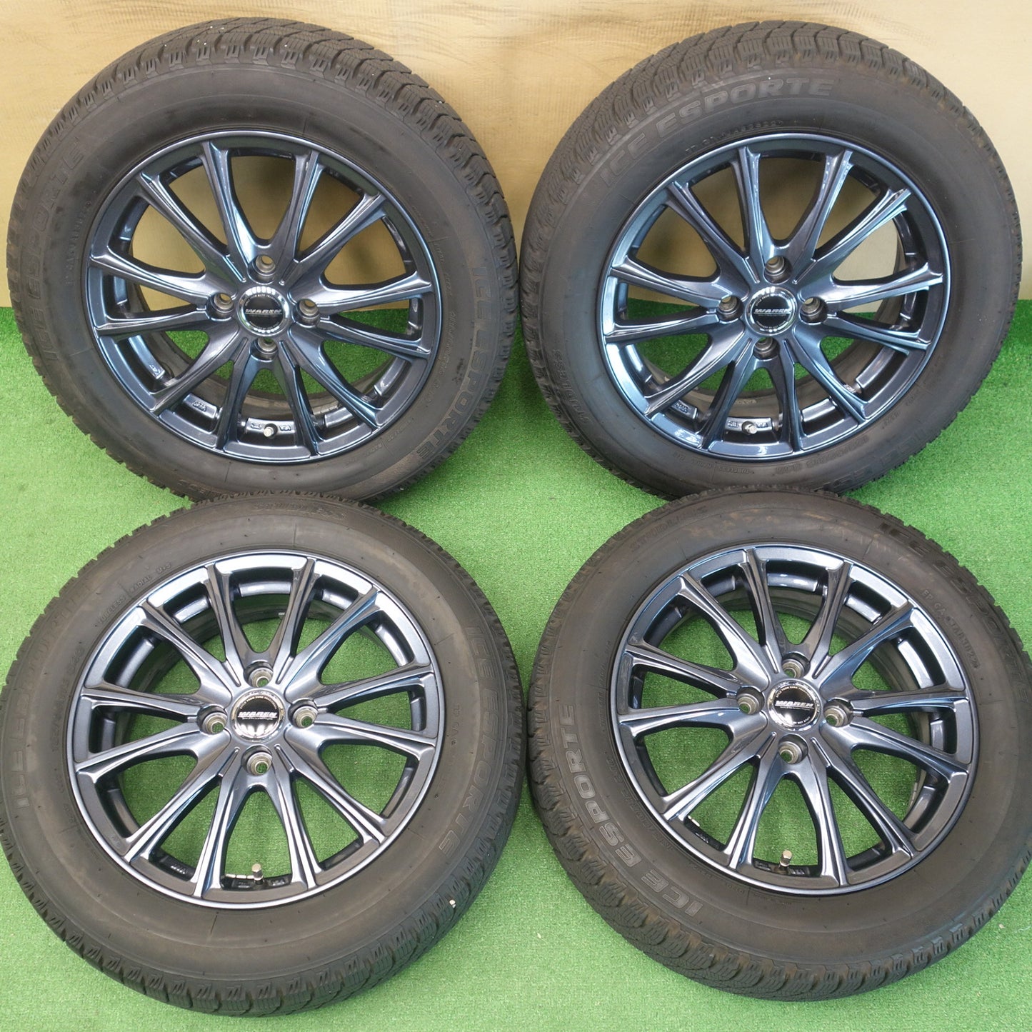 キレイ！22年★スタッドレス 185/60R15 アイスエスポルテ WAREN ヴァーレン 15インチ PCD100/4H★6051103KTス