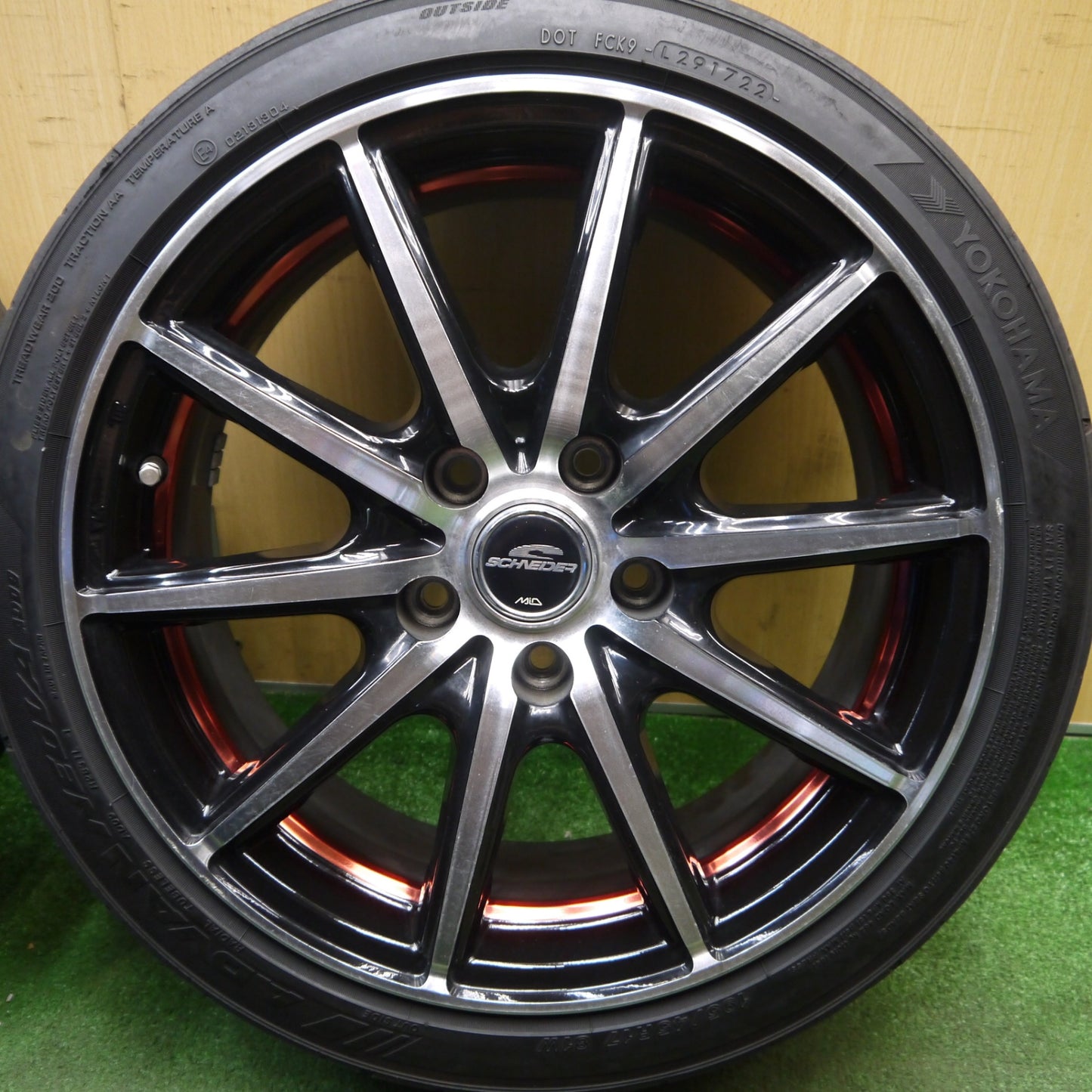 4本価格！22年★195/45R17 ヨコハマ アドバン NEOVA AD09 SCHNEIDER MiD シュナイダー 17インチ PCD114.3/5H★6031806Hノ