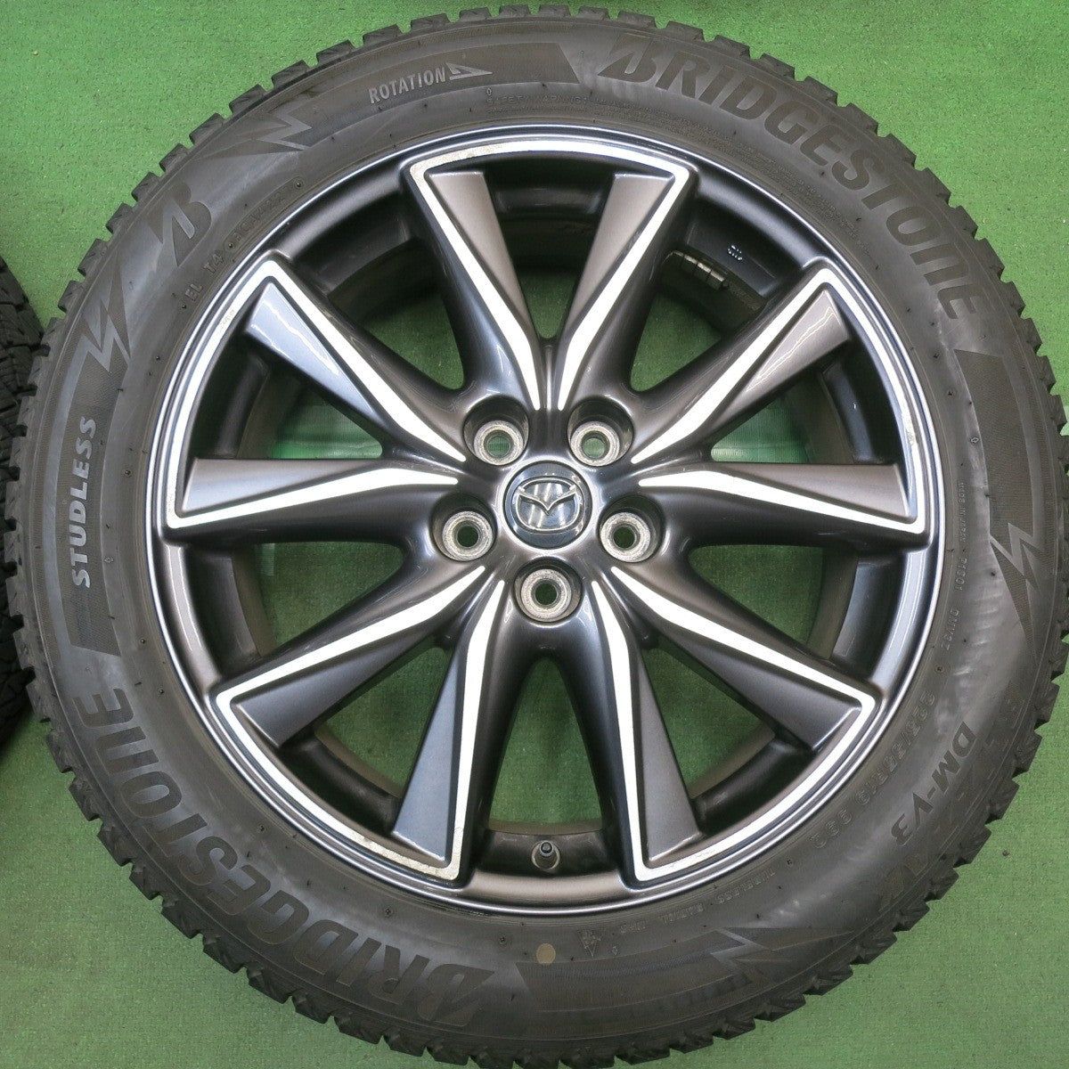 4本価格◎マツダ CX-5 純正 225/55R19 スタッドレス ブリヂストン ブリザック DM-V3 19インチ PCD114.3/5H◎6092407HAス