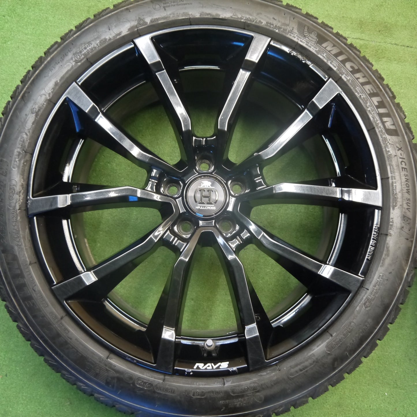 キレイ★RAYS HFULLCROSS HC RV5 245/45R20 スタッドレス ミシュラン X-ICE SNOW SUV 20インチ レイズ フルクロス PCD114.3/5H★6040601Hス