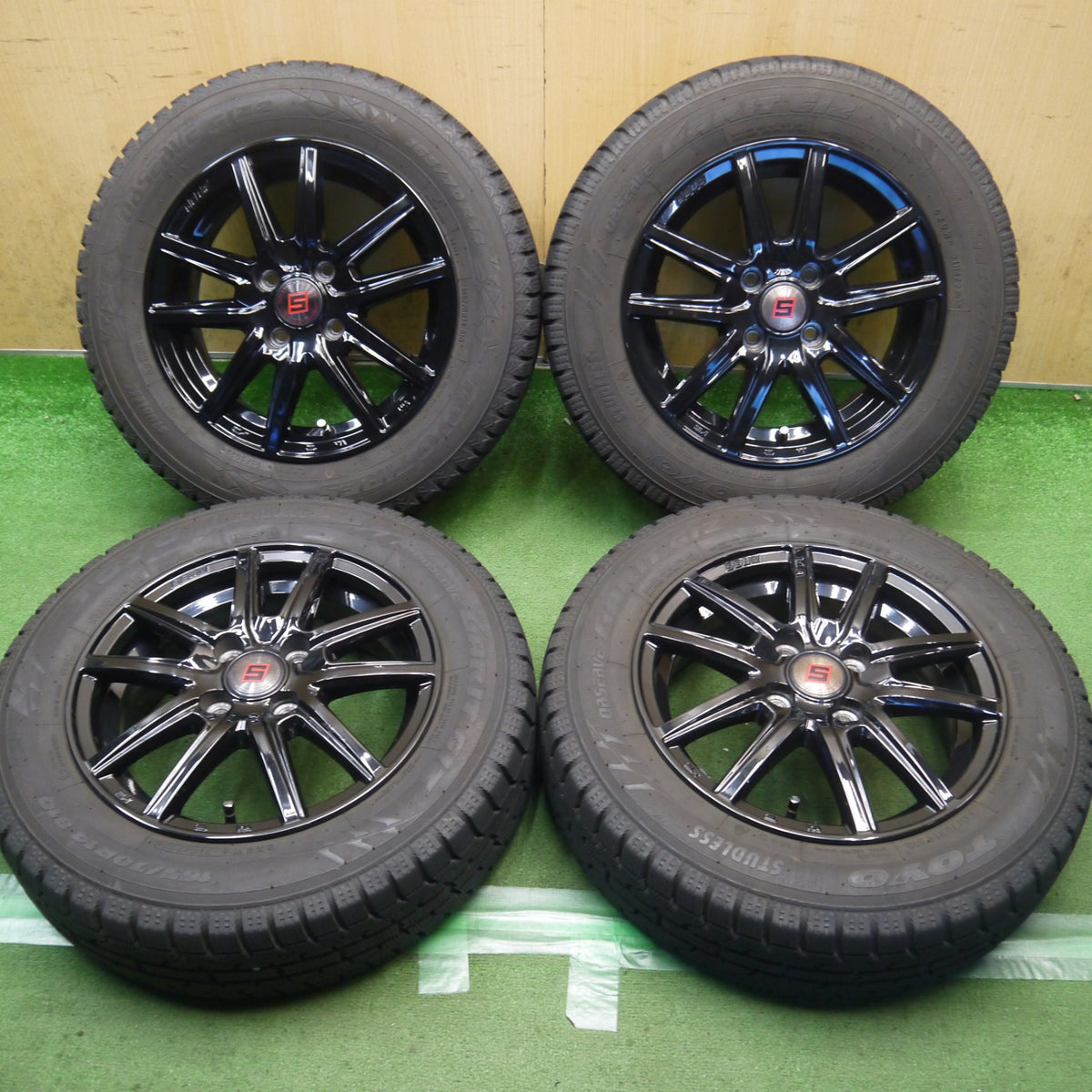 バリ溝！22年！8.5分◎スタッドレス 165/70R14 トーヨー ガリット GIZ GIZ2 SEIN ザイン 14インチ PCD100/4H◎6091601Hス