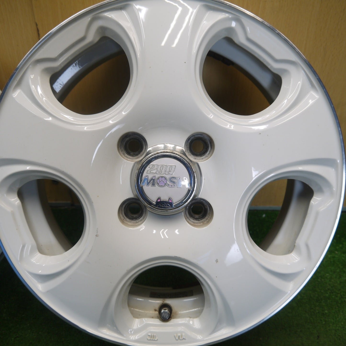 4本価格★299 MOSH CAT MiD モッシュ キャット 14インチ ホイール マルカ 14×4.5J PCD100/4H★6052701Hホ