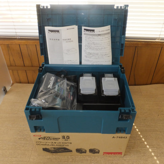 [送料無料] 未使用★マキタ makita パワーソースキット XGT9 A-74843　急速充電器 DC40RA　バッテリ BL4080F 2個　セット★