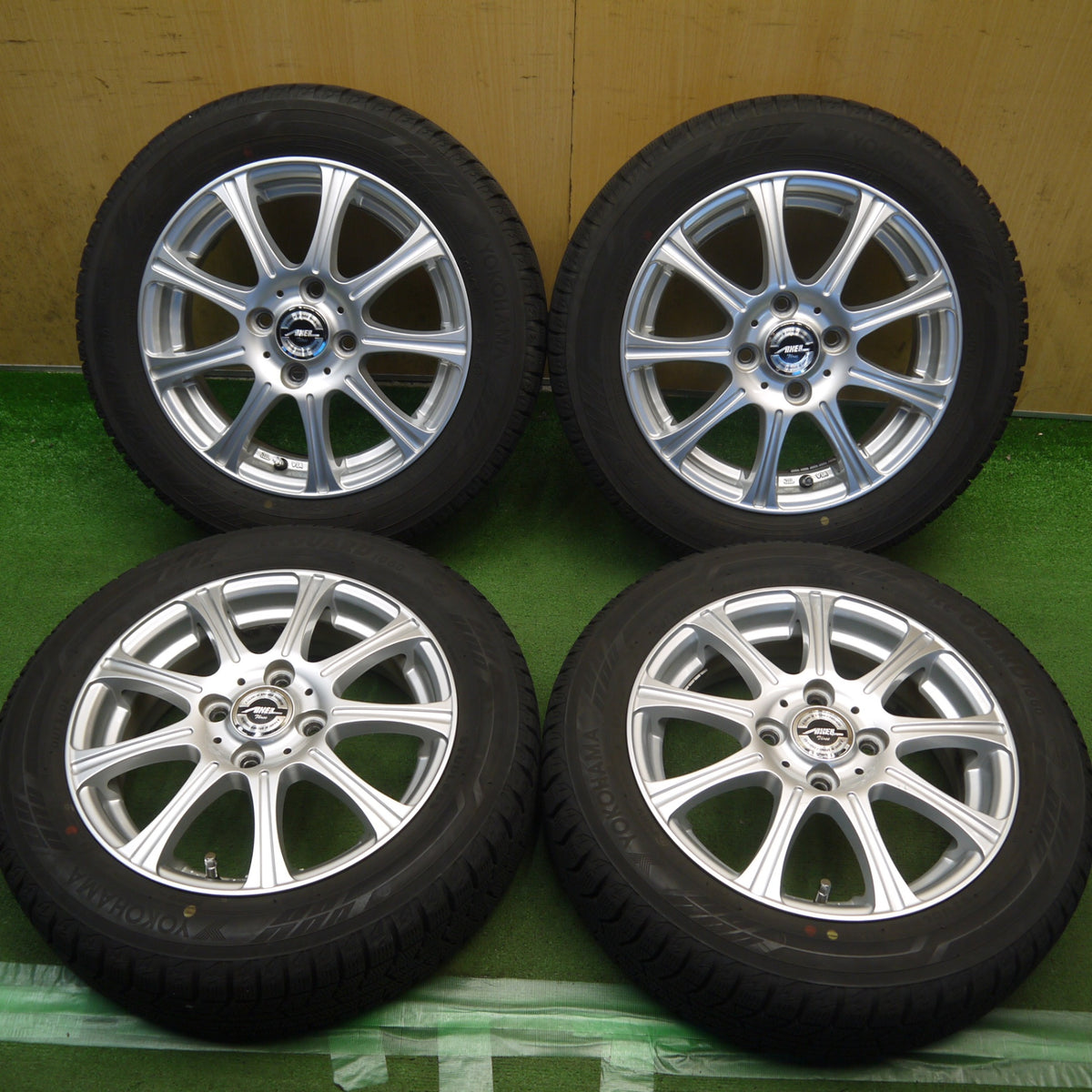 バリ溝！9分◎スタッドレス 155/65R14 ヨコハマ アイスガード iG60 AXEL Three アクセル 14インチ PCD100/4H◎6091407Hス