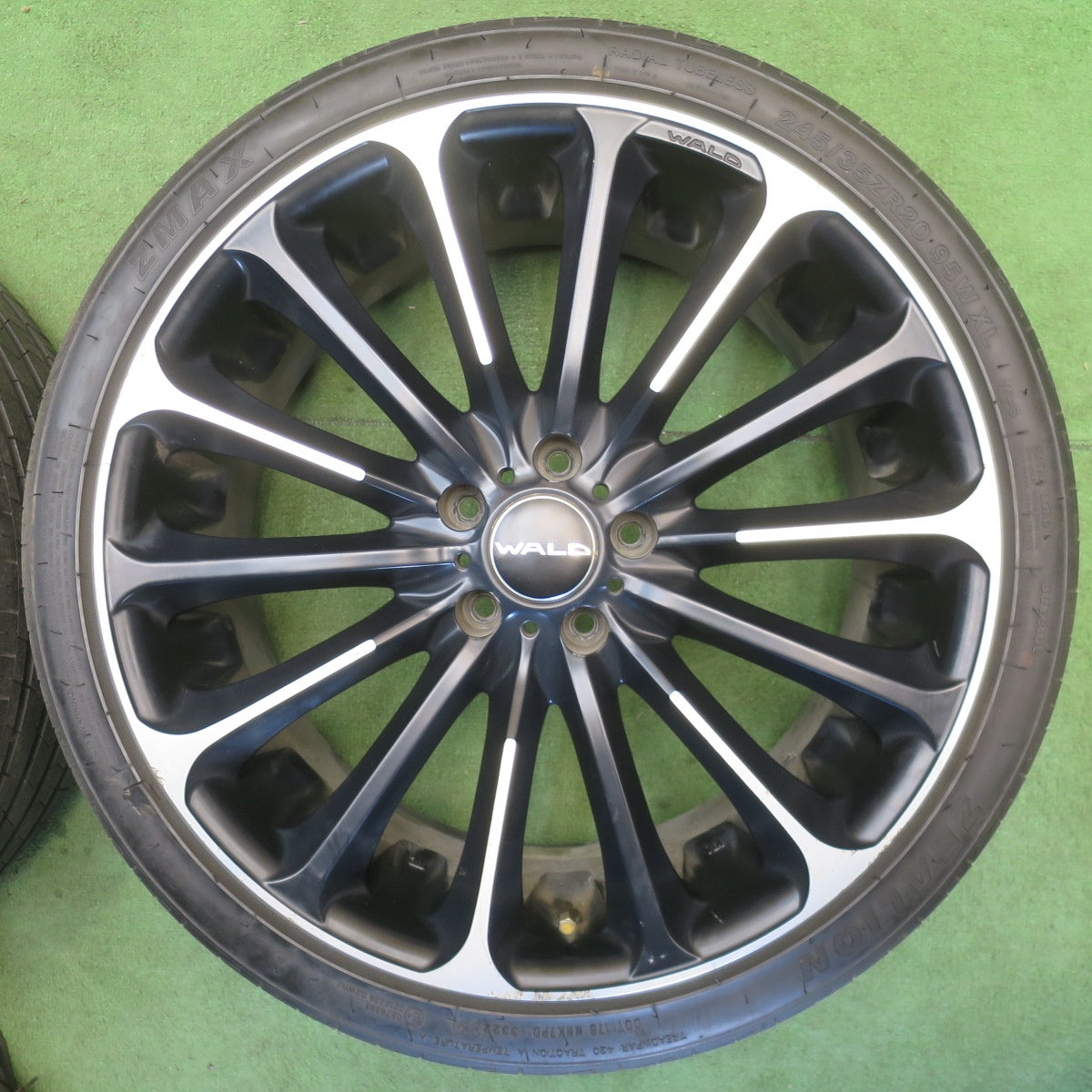 バリ溝！22年！9分★WALD PORTOFINO P21C 245/35R20 ZEALION ZMAX ヴァルド ポルトフィーノ 20インチ PCD114.3/5H★6052602NJノ