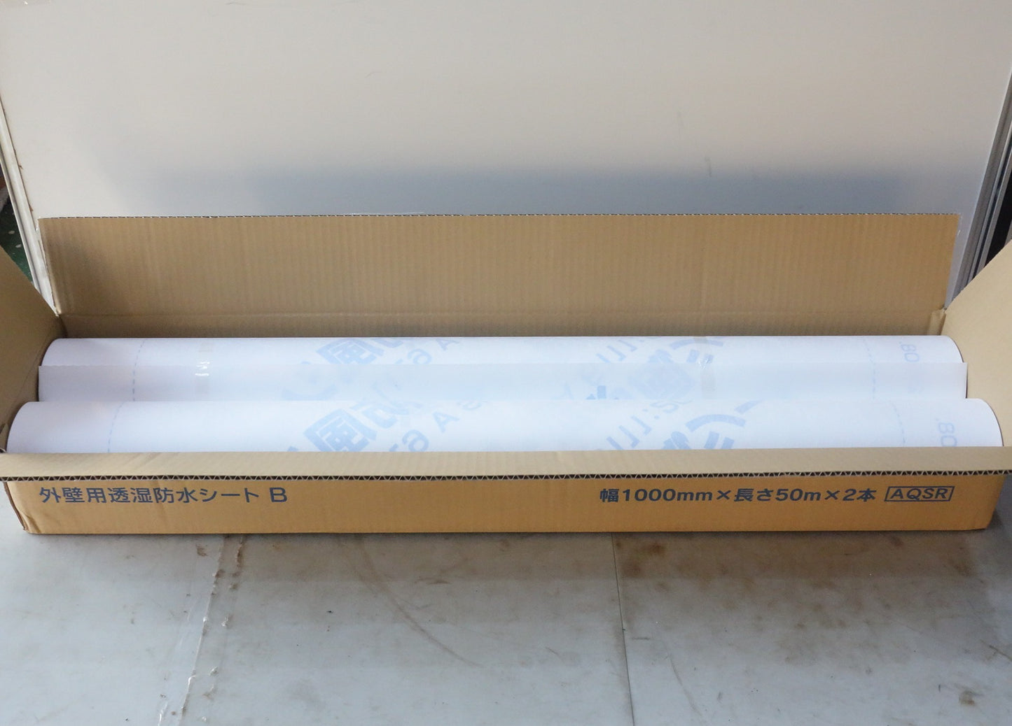 ●複数在庫有●[送料無料] 未使用◆外壁 用 透湿 防水 シート B JES A6111適合品 幅1000mm×長さ50m×2本 建築 建設 施工 外壁 建材◆