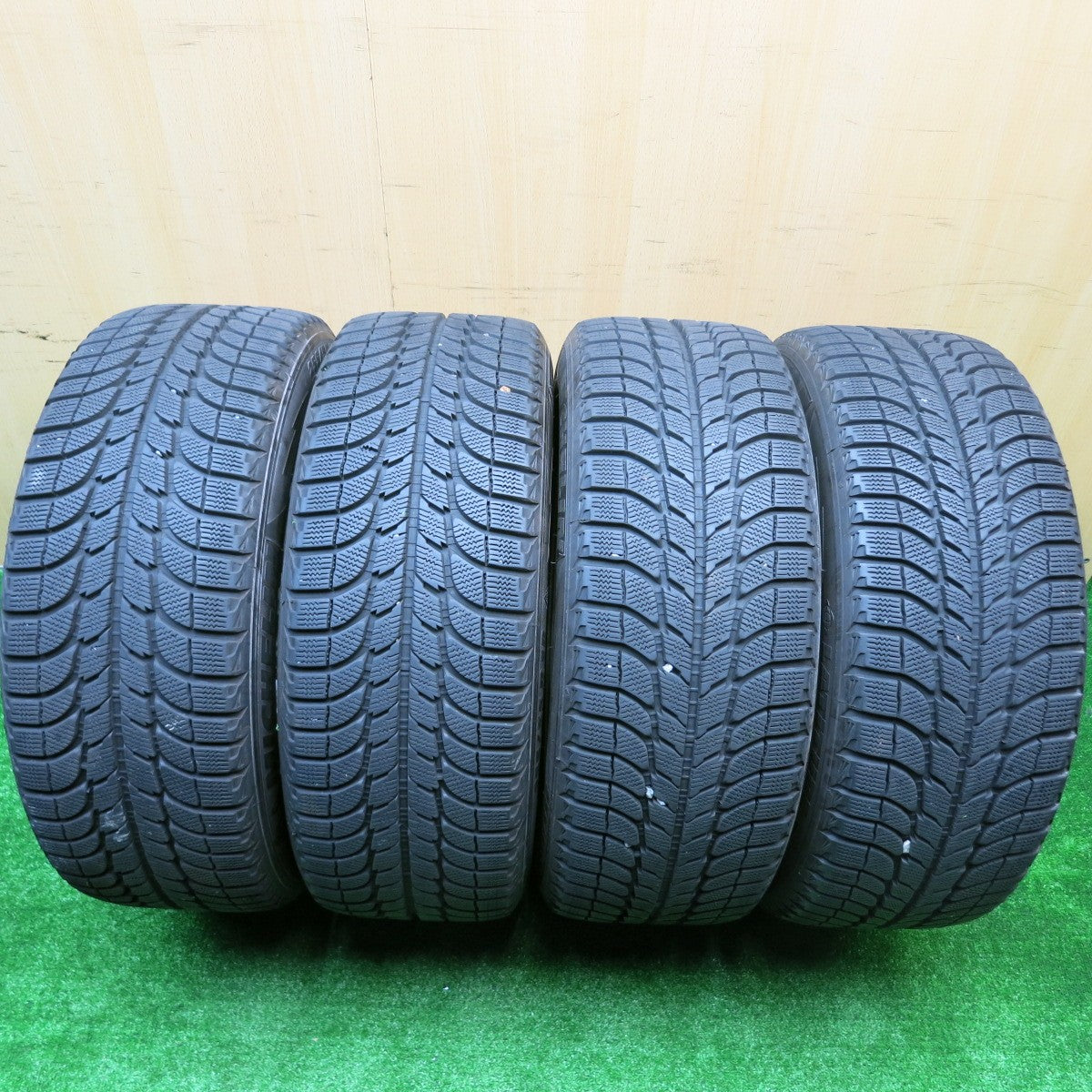 バリ溝！9.5分★ワーゲン トゥアレグ 等 RINSPEED C5/ES 255/55R18 スタッドレス ミシュラン LATITUDE X-ICE 18インチ リンスピード PCD130/5H★5100905HAス
