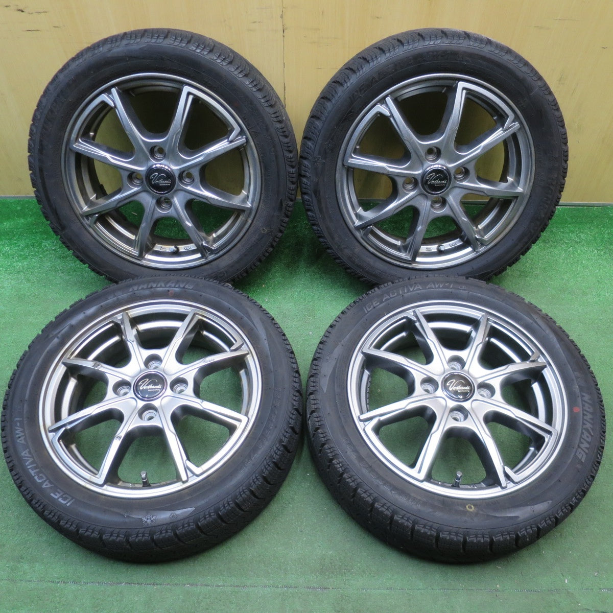 バリ溝！23年！8.5分★スタッドレス 165/55R14 ナンカン アイスアクティバ AW-1 Verthandi ヴェルザンディ 14インチ 軽サイズ ワゴンR ゼスト 等 PCD100/4H★6031806NJス