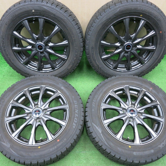 バリ溝！22年！キレイ！9.5分★スタッドレス 185/65R15 ダンロップ ウインターマックス WM02 AIRNOVA エアノヴァ 15インチ PCD100/4H★5011803NJス