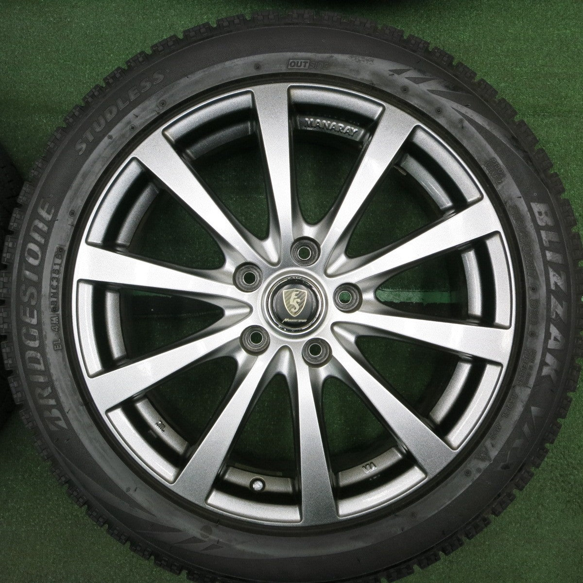 *送料無料* バリ溝！キレイ！9分★スタッドレス 215/50R17 ブリヂストン ブリザック VRX MANARAY SPORT マナレイスポーツ PCD114.3/5H★4041001TNス