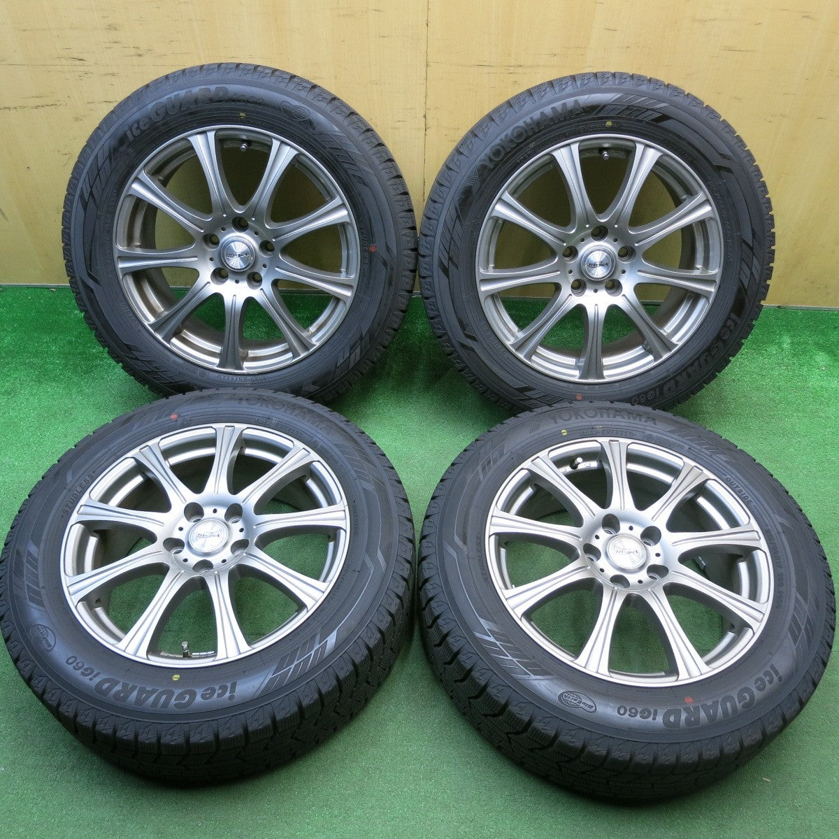 超バリ溝！キレイ！9.5分以上★スタッドレス 215/60R17 ヨコハマ アイスガード iG60 D.O.S. modica モディカ 17インチ PCD114.3/5H★6012904HAス