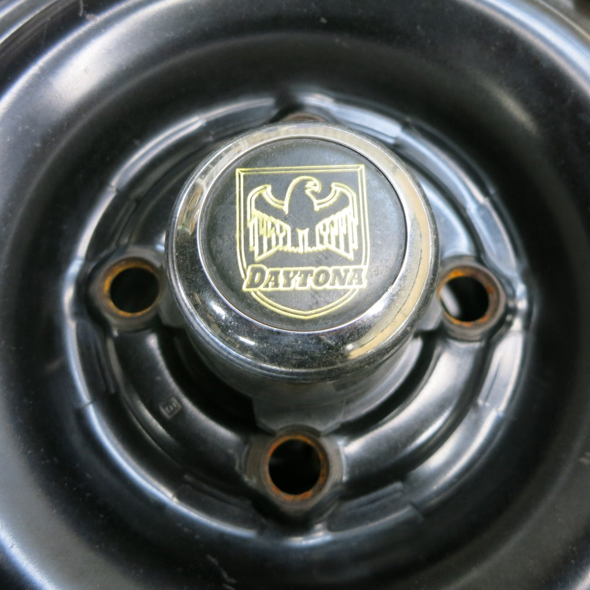 キャップ＆トリムリング付き！キレイ★DAYTONA STYLE 165/55R14 セイバーリング SL201 デイトナ スタイル スチール 14インチ PCD100/4H★6012307ナノ