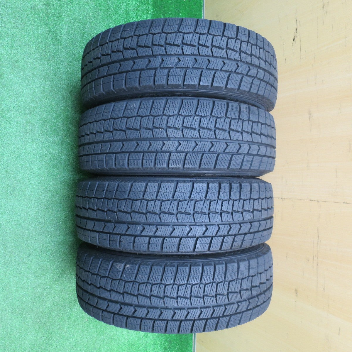 バリ溝！24年！ほぼ10分★シエンタ 等 185/60R15 スタッドレス ダンロップ ウインターマックス WM02 SEIN-EK AME ザイン 15インチ PCD100/5H★5102806NJス