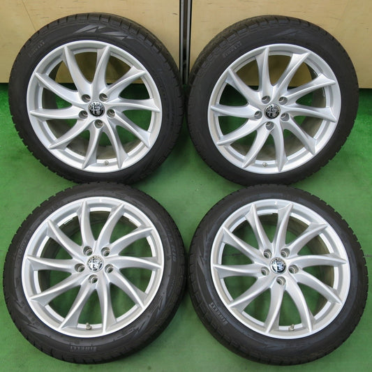 センサー付！キレイ★アルファロメオ ジュリア 純正 225/45R18 255/40R18 スタッドレス ピレリ アイスアシンメトリコ 18インチ PCD110/5H★5020310イス