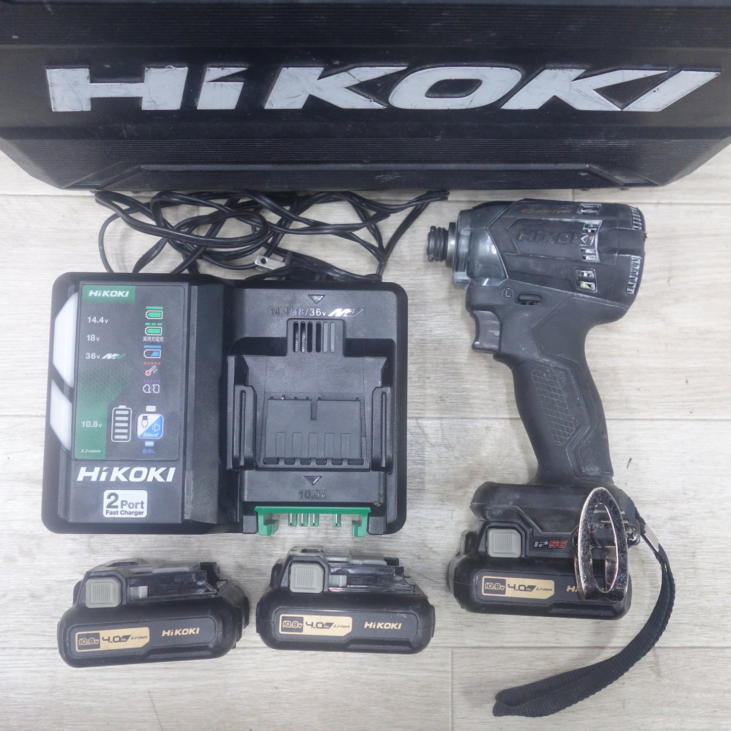 [送料無料] バッテリー3個◆HiKOKI ハイコーキ コードレス インパクトドライバ WH12DCA 電動 工具 DC10.8V 充電器◆