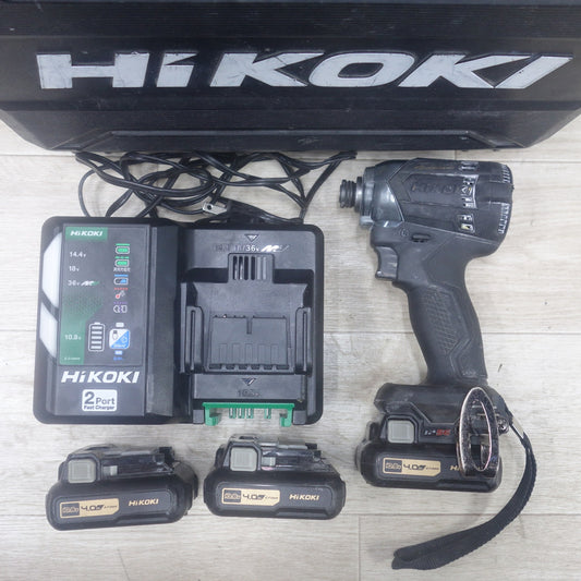 [送料無料] バッテリー3個◆HiKOKI ハイコーキ コードレス インパクトドライバ WH12DCA 電動 工具 DC10.8V 充電器◆