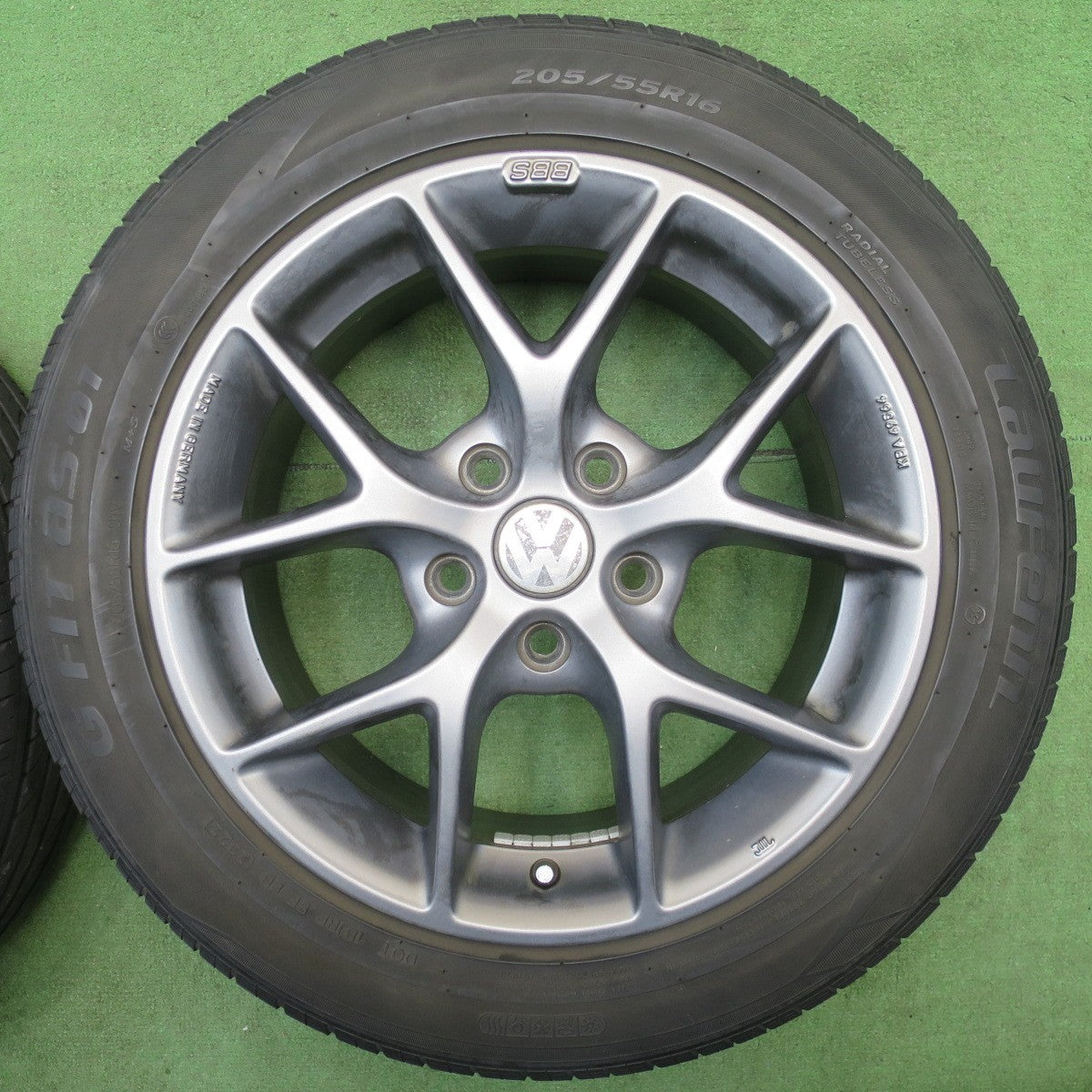 バリ溝！22年！9分★ワーゲン 等 BBS SR011 205/55R16 ラウフェン G FIT as-01 16インチ PCD112/5H★6052202NJノ
