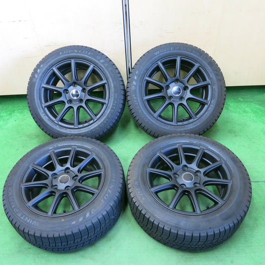 *送料無料* バリ溝!22年!キレイ!9.5分★BMW等 205/55R16 スタッドレス ダンロップ ウインターマックス 03 ECO FORME エコフォルム PCD120/5H★4061201ナス