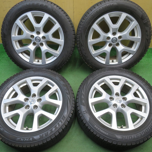 バリ溝！9.5分★日産 T31 エクストレイル 純正 225/55R18 スタッドレス ブリヂストン ブリザック VRX2 18インチ PCD114.3/5H★6052201NJス