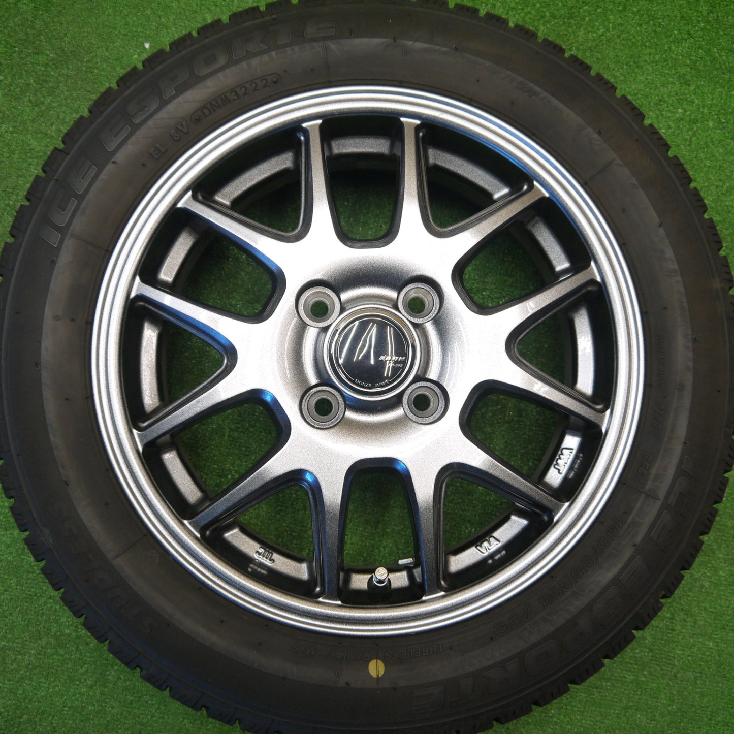 バリ溝！22年！キレイ！ほぼ10分★スタッドレス 155/65R14 アイスエスポルテ ZACK JP-205 MONZA ザック モンツァ 14インチ PCD100/4H★5102908Hス