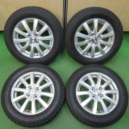 バリ溝！22年！キレイ！9.5分★スタッドレス 185/65R15 グッドイヤー アイスナビ7 ravrion RS01 ラブリオン 15インチ PCD100/4H★4113003イス