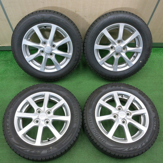 バリ溝！22年！9.5分以上★ダイハツ タント ムーヴ 等 純正 155/65R14 スタッドレス ブリヂストン ブリザック VRX2 14インチ PCD100/4H★4121812TNス