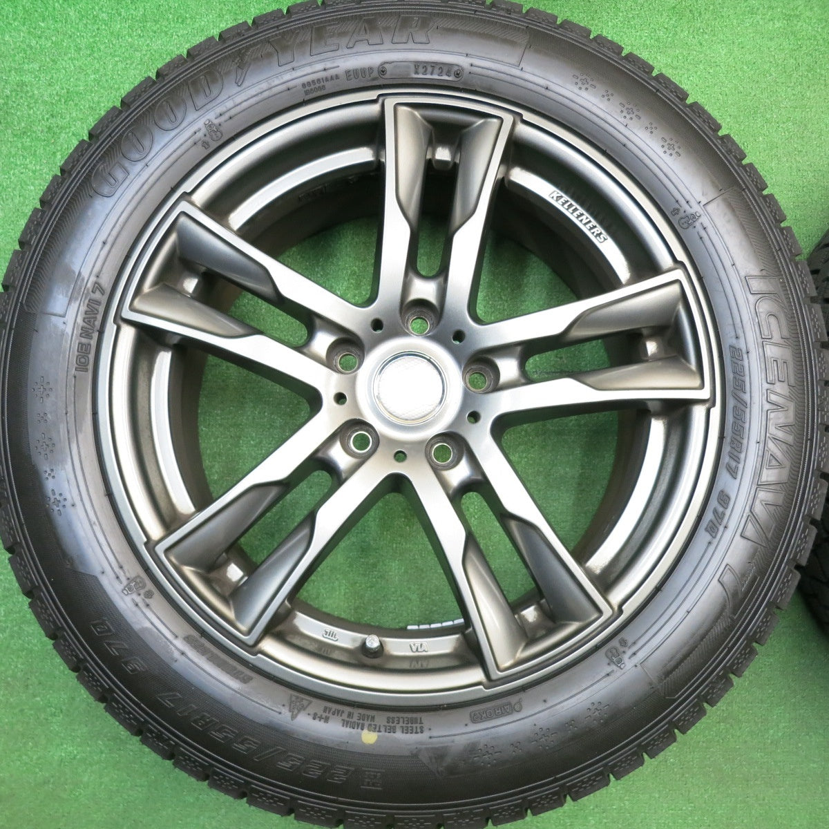 ほぼ未使用！24年！キレイ★BMW 等 KELLENERS Sport 225/55R17 スタッドレス グッドイヤー アイスナビ7 ケレナーズ スポーツ 17インチ PCD112/5H★5120614HAス